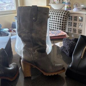UGG Gray Heeled Boots